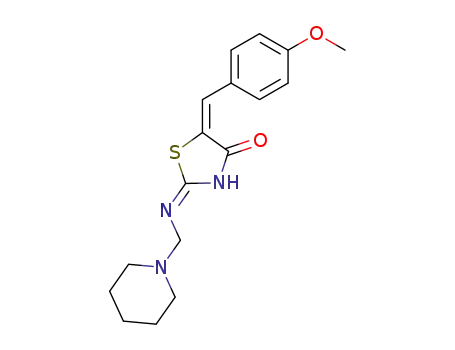 5-[1-(4-Methoxy-phenyl)-meth-(E)-ylidene]-2-[(E)-piperidin-1-ylmethylimino]-thiazolidin-4-one