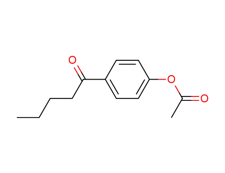 Molecular Structure of 97037-82-6 (Acetic acid 4-pentanoyl-phenyl ester)