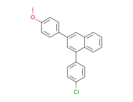 Molecular Structure of 103973-26-8 (1-(4-chlorophenyl)-3-(4-methoxyphenyl)naphthalene)
