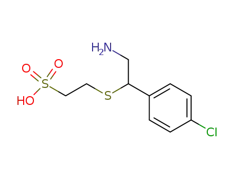 2-<<2-amino-1-(4-chlorophenyl)ethyl>thio>ethanesulfonic acid