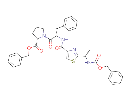 (S)-1-((S)-2-{[2-((S)-1-Benzyloxycarbonylamino-ethyl)-thiazole-4-carbonyl]-amino}-3-phenyl-propionyl)-pyrrolidine-2-carboxylic acid benzyl ester