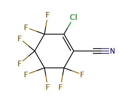 Molecular Structure of 84439-72-5 (1-Cyclohexene-1-carbonitrile, 2-chloro-3,3,4,4,5,5,6,6-octafluoro-)