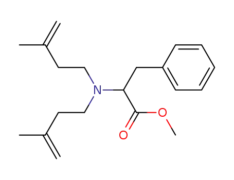 Molecular Structure of 107326-52-3 (2-[Bis-(3-methyl-but-3-enyl)-amino]-3-phenyl-propionic acid methyl ester)