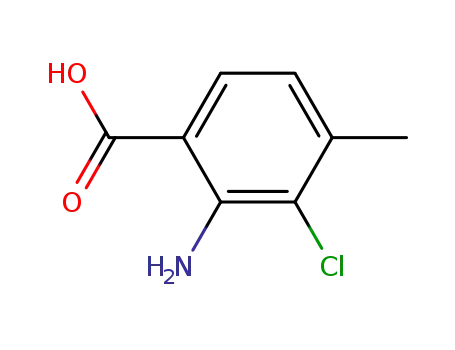 Molecular Structure of 27696-37-3 (3-chloro-4-methylanthranilic acid)