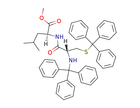 methyl 4-methyl-2-[[2-(tritylamino)-3-tritylsulfanyl-propanoyl]amino]pentanoate cas  35959-79-6