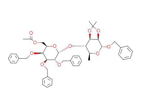 Benzyl-4-O-(6-O-acetyl-2,3,4-tri-O-benzyl-α-D-galactopyranosyl)-2,3-O-isopropyliden-α-L-rhamnopyranosid