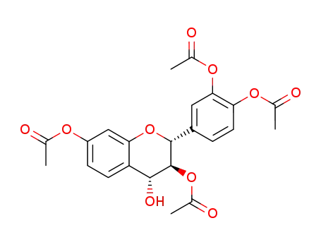 (+/-)-3<i>t</i>,7-Diacetoxy-2<i>r</i>-(3,4-diacetoxy-phenyl)-chroman-4<i>c</i>-ol