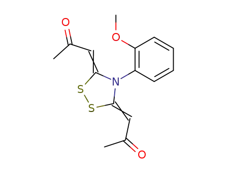 1,1'-[4-(2-methoxy-phenyl)-[1,2,4]dithiazolidine-3,5-diylidene]-bis-propan-2-one