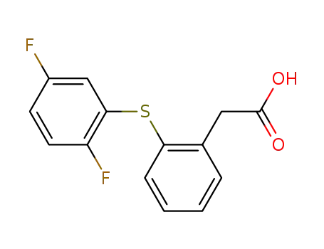 Molecular Structure of 77380-29-1 (<2-(2,5-difluorophenylthio)phenyl>acetic acid)