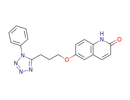 Molecular Structure of 73963-56-1 (6-[3-(1-Phenyltetrazol-5-yl)propoxy]carbostyril)