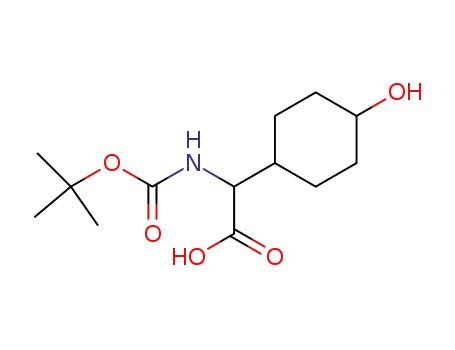Molecular Structure of 130624-89-4 ((R)-2-(TERT-BUTOXYCARBONYLAMINO)-2-((1R,4R)-4-HYDROXYCYCLOHEXYL)ACETIC ACID)