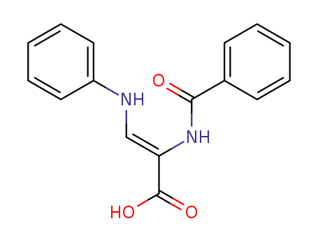 Molecular Structure of 109702-94-5 (2-Propenoic acid, 2-(benzoylamino)-3-(phenylamino)-)