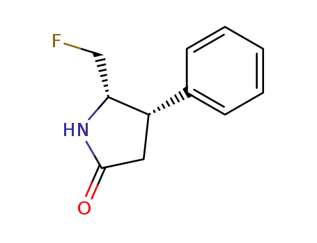 (+/-)-cis-5-(fluoromethyl)-4-phenyl-2-pyrrolidinone