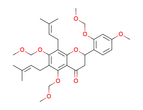 4'-Methoxy-2',5,7-tri(methoxymethoxy)-6,8-di(3-methyl-2-butenyl)flavanone