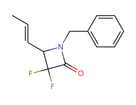 1-Benzyl-3,3-difluoro-4-((E)-propenyl)-azetidin-2-one