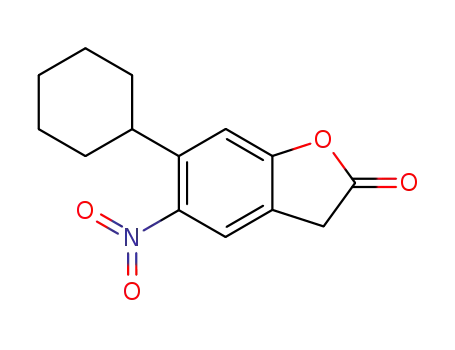 Molecular Structure of 60986-92-7 (2(3H)-Benzofuranone, 6-cyclohexyl-5-nitro-)