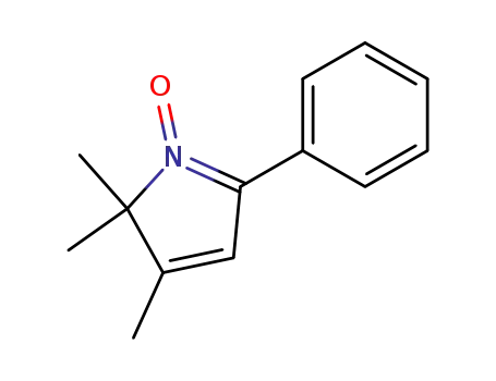 Molecular Structure of 74938-13-9 (2H-Pyrrole, 2,2,3-trimethyl-5-phenyl-, 1-oxide)