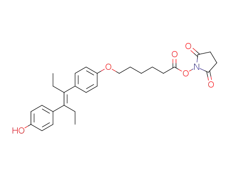 2,5-Pyrrolidinedione,
1-[[6-[4-[1-ethyl-2-(4-hydroxyphenyl)-1-butenyl]phenoxy]-1-oxohexyl]oxy]-
, (E)-