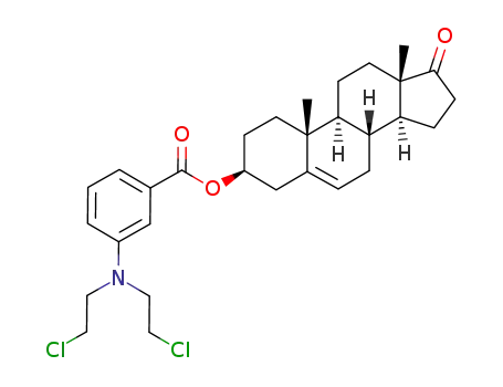 3-[Bis-(2-chloro-ethyl)-amino]-benzoic acid (3S,8R,9S,10R,13S,14S)-10,13-dimethyl-17-oxo-2,3,4,7,8,9,10,11,12,13,14,15,16,17-tetradecahydro-1H-cyclopenta[a]phenanthren-3-yl ester