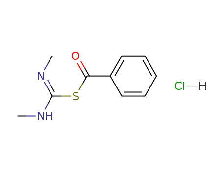 Molecular Structure of 34257-46-0 (S-benzoyl-1,3-dimethylisothiuronium chloride)