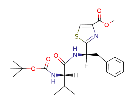 2-[(R)-1-((S)-2-tert-Butoxycarbonylamino-3-methyl-butyrylamino)-2-phenyl-ethyl]-thiazole-4-carboxylic acid methyl ester