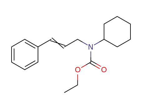 Molecular Structure of 88281-75-8 (Carbamic acid, cyclohexyl(3-phenyl-2-propenyl)-, ethyl ester)