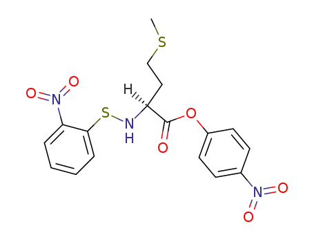 Molecular Structure of 41960-99-0 ((S)-4-Methylsulfanyl-2-(2-nitro-phenylsulfanylamino)-butyric acid 4-nitro-phenyl ester)