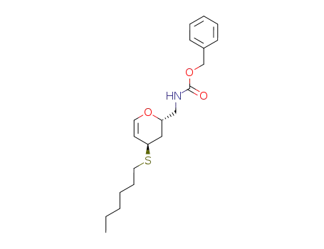 ((2S,4R)-4-Hexylsulfanyl-3,4-dihydro-2H-pyran-2-ylmethyl)-carbamic acid benzyl ester