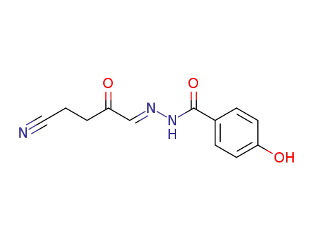 Molecular Structure of 133368-17-9 (4-Hydroxy-benzoic acid [4-cyano-2-oxo-but-(E)-ylidene]-hydrazide)