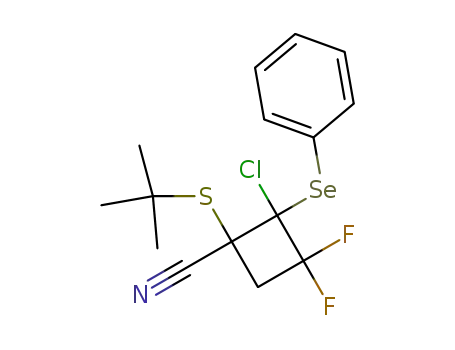 2-chloro-3,3-difluoro-2-phenylseleno-1-tert-butylthio-1-cyanocyclobutane