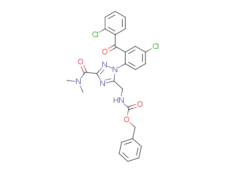 Carbamic acid,
[[1-[4-chloro-2-(2-chlorobenzoyl)phenyl]-3-[(dimethylamino)carbonyl]-1H
-1,2,4-triazol-5-yl]methyl]-, phenylmethyl ester