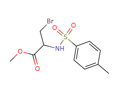 Molecular Structure of 87974-91-2 (Alanine, 3-bromo-N-[(4-methylphenyl)sulfonyl]-, methyl ester)