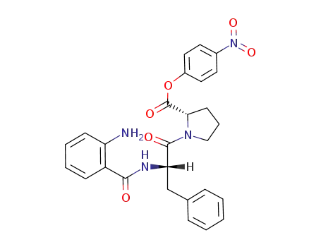 Molecular Structure of 95310-97-7 (L-Proline, 1-[N-(2-aminobenzoyl)-L-phenylalanyl]-, 4-nitrophenyl ester)
