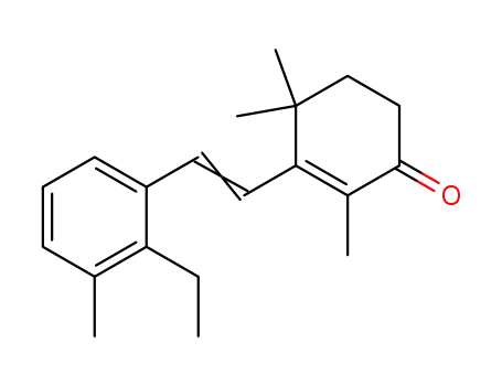 Molecular Structure of 111923-36-5 (2-Cyclohexen-1-one,
3-[2-(2-ethyl-3-methylphenyl)ethenyl]-2,4,4-trimethyl-)