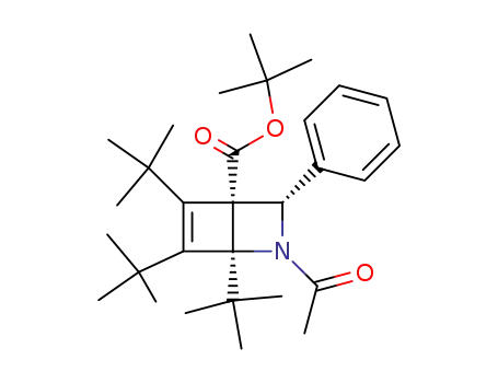 (1α,3α,4α)-2-Acetyl-1,5,6-tri-tert-butyl-3-phenyl-2-azabicyclo<2.2.0>hex-5-en-4-carbonsaeure-tert-butylester