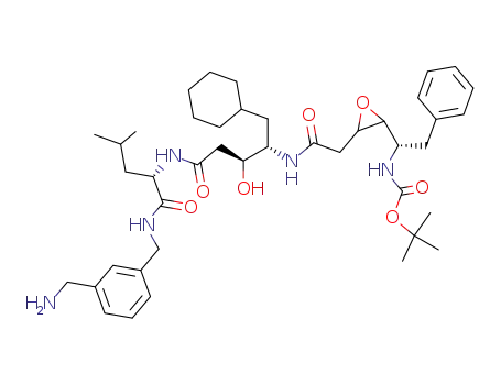 {(S)-1-[3-({(1S,2S)-3-[(S)-1-(3-Aminomethyl-benzylcarbamoyl)-3-methyl-butylcarbamoyl]-1-cyclohexylmethyl-2-hydroxy-propylcarbamoyl}-methyl)-oxiranyl]-2-phenyl-ethyl}-carbamic acid tert-butyl ester