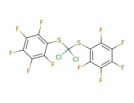 Benzene, 1,1'-[(dichloromethylene)bis(thio)]bis[2,3,4,5,6-pentafluoro-