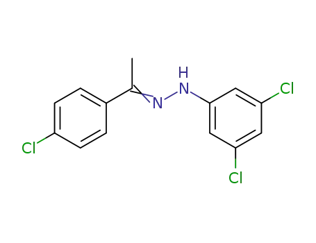 Molecular Structure of 77635-84-8 (Ethanone, 1-(4-chlorophenyl)-, (3,5-dichlorophenyl)hydrazone)