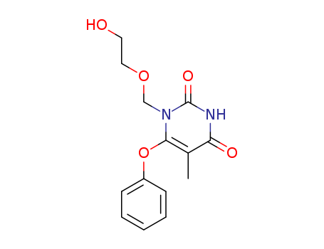 2,4(1H,3H)-Pyrimidinedione,1-[(2-hydroxyethoxy)methyl]-5-methyl-6-phenoxy-