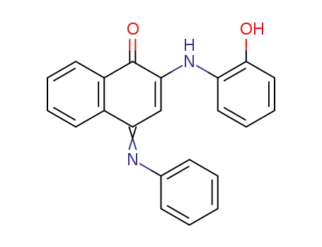 Molecular Structure of 106087-97-2 (1(4H)-Naphthalenone, 2-[(2-hydroxyphenyl)amino]-4-(phenylimino)-)