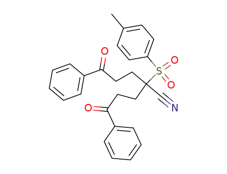 5-Oxo-2-(3-oxo-3-phenyl-propyl)-5-phenyl-2-(toluene-4-sulfonyl)-pentanenitrile