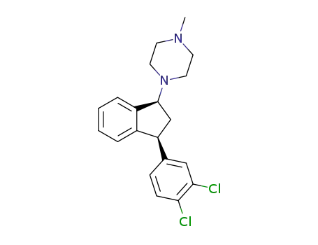 (+)-cis-1-<3-(3,4-dichlorophenyl)indan-1-yl>-4-methylpiperazine