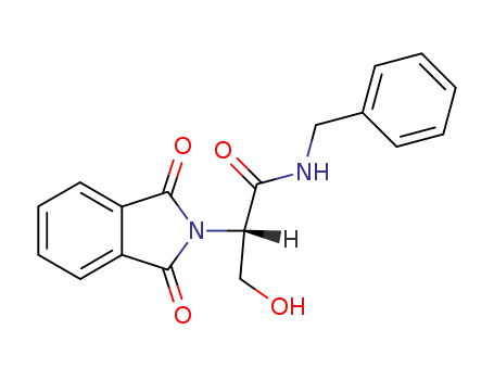 Molecular Structure of 88143-78-6 (2H-Isoindole-2-acetamide,
1,3-dihydro-a-(hydroxymethyl)-1,3-dioxo-N-(phenylmethyl)-, (S)-)