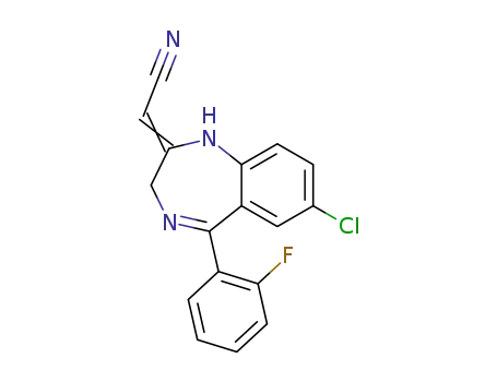 <7-chloro-5-(2-fluorophenyl)-1,3-dihydro-2H-1,4-benzodiazepine-2-ylidene>-acetonitrile