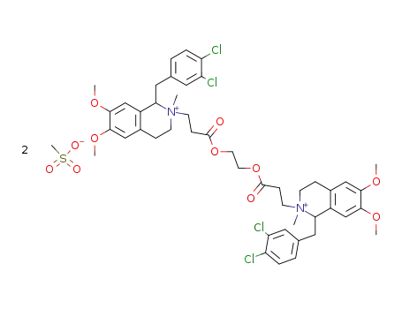 C<sub>46</sub>H<sub>54</sub>Cl<sub>4</sub>N<sub>2</sub>O<sub>8</sub><sup>(2+)</sup>*2CH<sub>3</sub>O<sub>3</sub>S<sup>(1-)</sup>