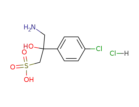 3-amino-2-(4-chlorophenyl)-2-hydroxypropanesulfonic acid hydrochloride