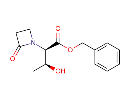 Molecular Structure of 130712-25-3 ((2R,3S)-benzyl 3-hydroxy-2-(2-oxoazetidin-1-yl)butyrate)