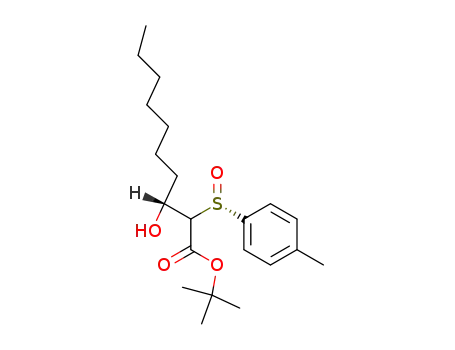 α-(p-tolylsulfinyl) β-hydroxy n-decanoate de t-butyle