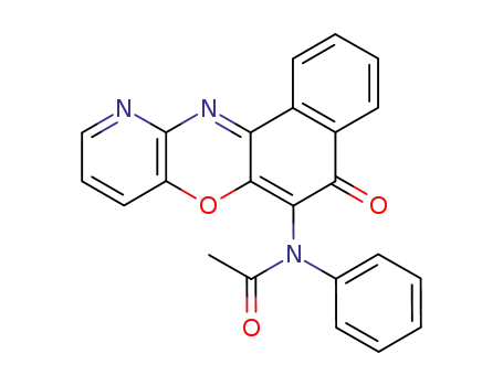 Molecular Structure of 91757-19-6 (Acetamide,
N-(5-oxo-5H-naphtho[2,1-b]pyrido[2,3-e][1,4]oxazin-6-yl)-N-phenyl-)