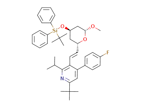 6-tert-Butyl-3-{(E)-2-[(2S,4R,6R)-4-(tert-butyl-diphenyl-silanyloxy)-6-methoxy-tetrahydro-pyran-2-yl]-vinyl}-4-(4-fluoro-phenyl)-2-isopropyl-pyridine